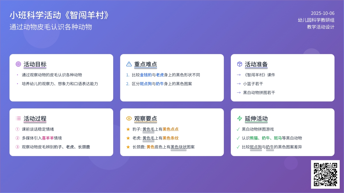 幼儿园小班科学活动《智闯羊村》