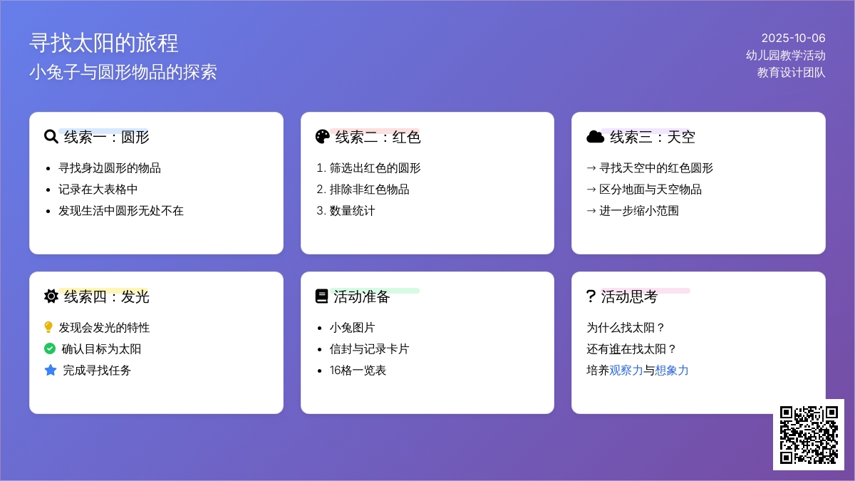 幼儿园小班公开课教案：小兔找太阳