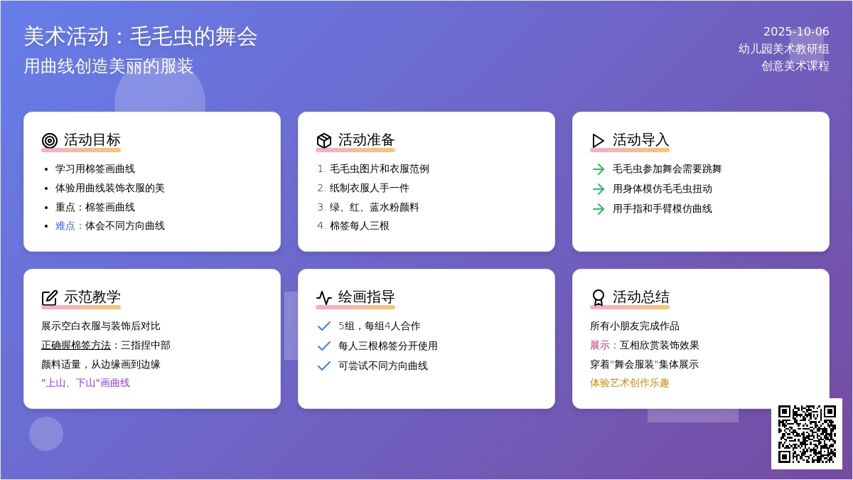 小班美术活动：《毛毛虫的衣服》