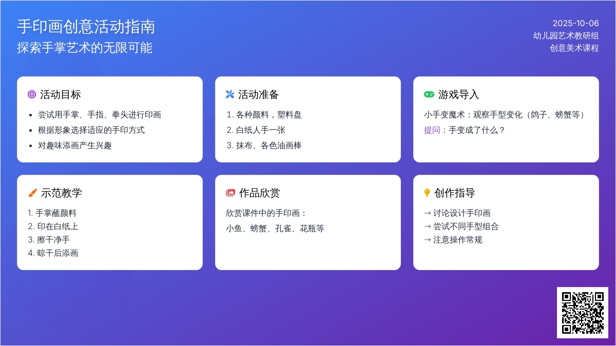 小班美术教案：我的小手变变变