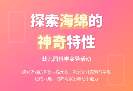 小班幼儿探索科学奥秘：海绵孩子的本领-幼师课件网