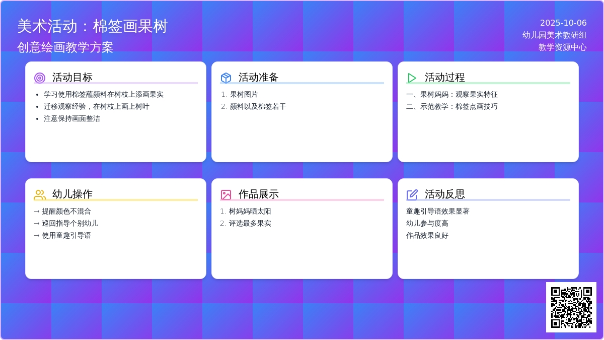 小班创意美术教案：树妈妈的果孩子