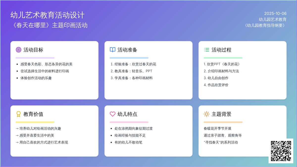 小班美术活动《印画――春天的小花园》