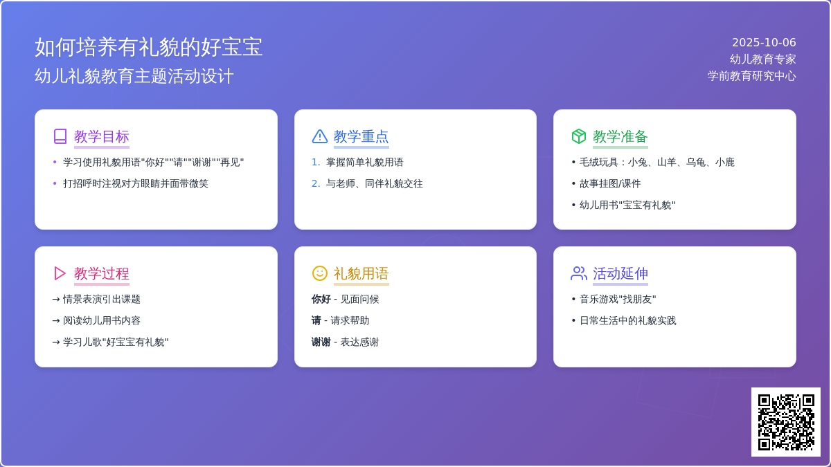 小班礼仪：我是有礼貌的好孩子