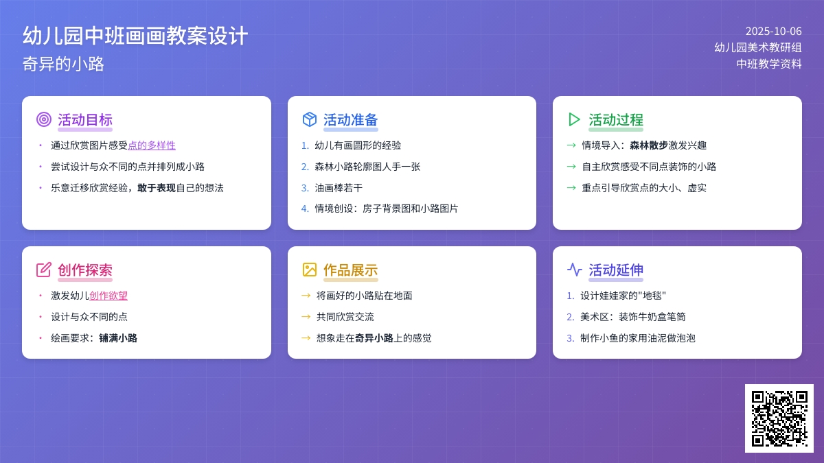 中班画画教案设计：奇异的小路
