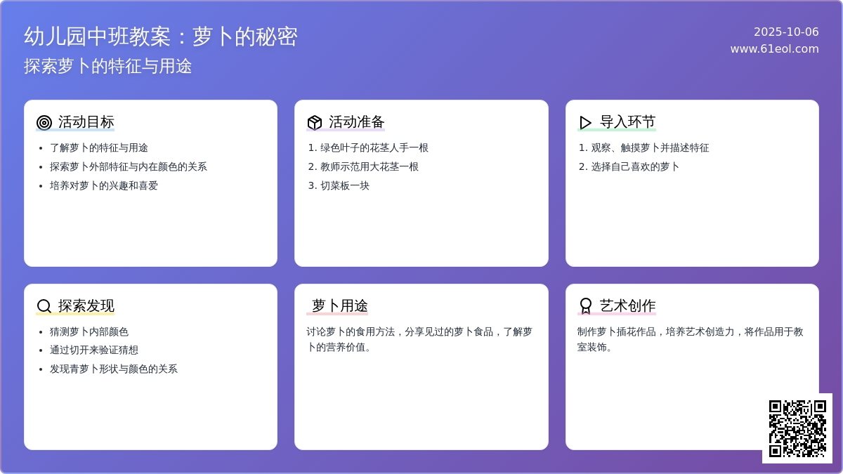 中班科学教案：萝卜的秘密