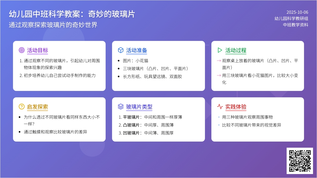 中班科学教案：奇妙的玻璃片
