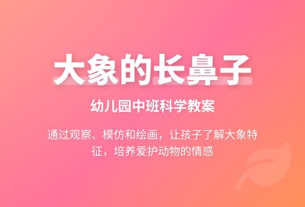 中班科学教案：大象长个鼻子-幼师课件网