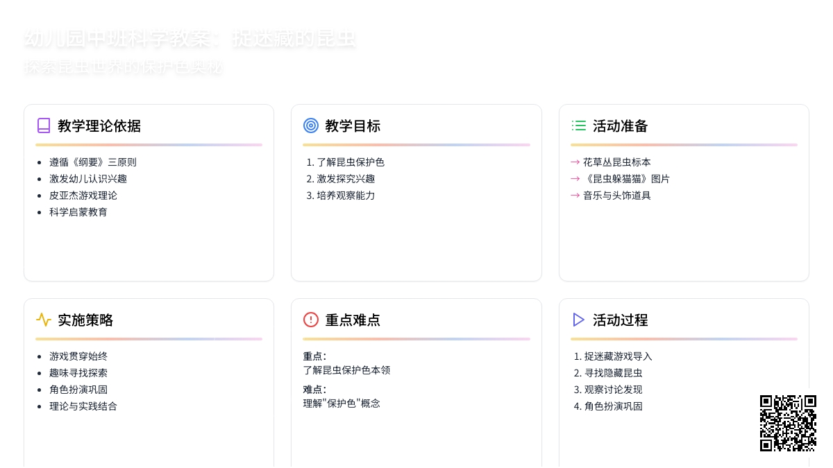 中班科学教案：捉迷藏的昆虫（第四版）
