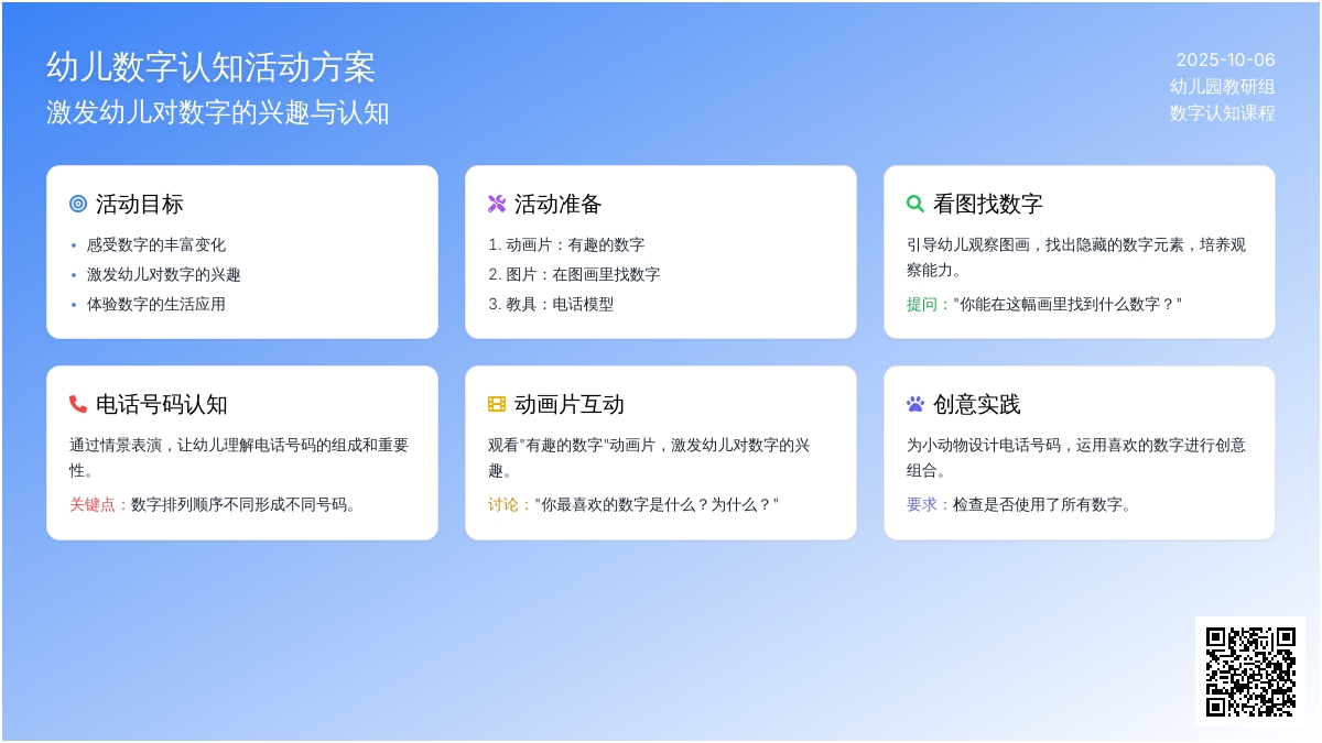 幼儿园白板课教案《中班数学：有趣的数字》