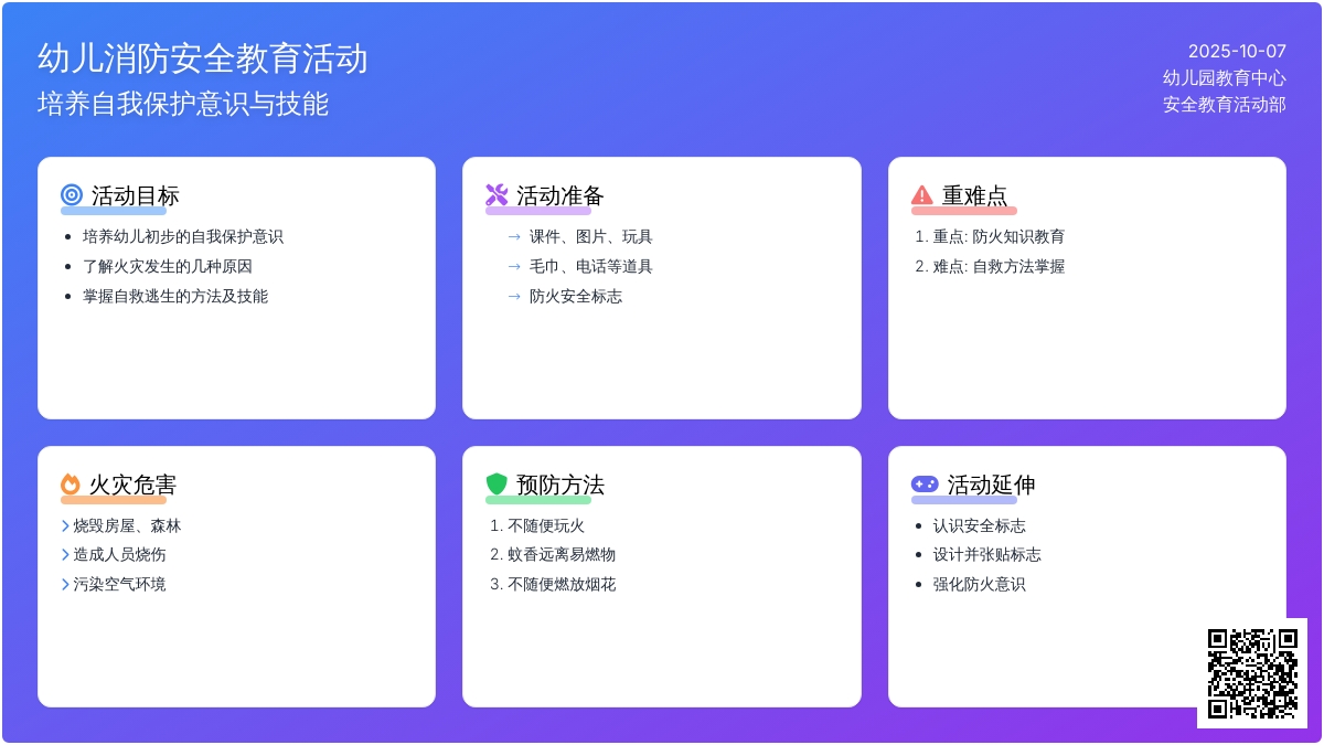 幼儿园中班安全教案《防火知多少》
