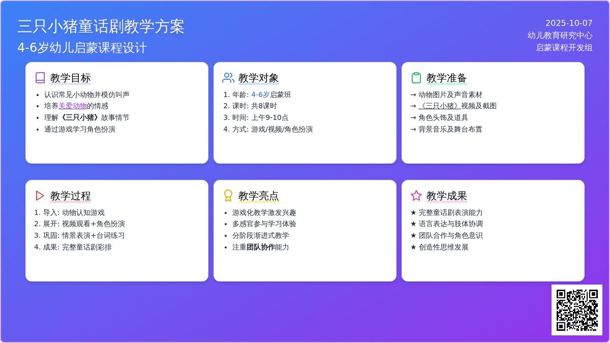 幼儿园童话剧：三只小猪