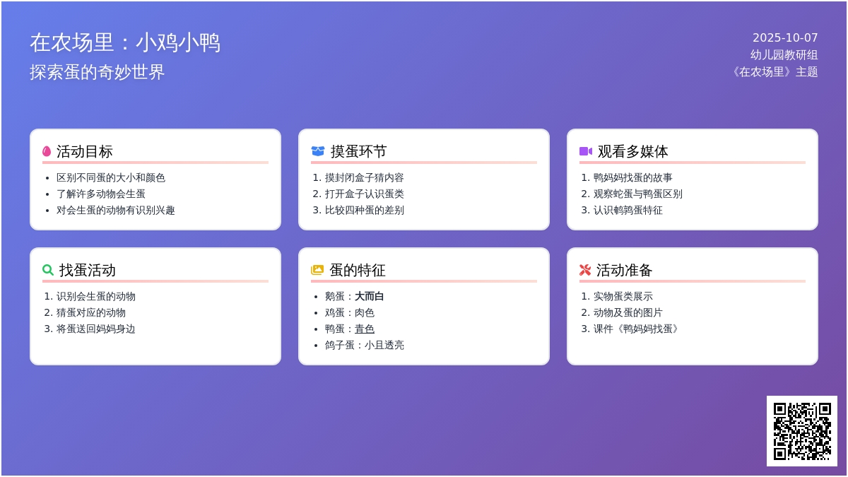 幼儿园中班科学活动教案：鸭妈妈找蛋