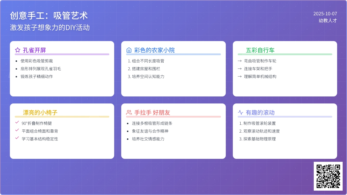 幼儿创意手工之—吸管变变变