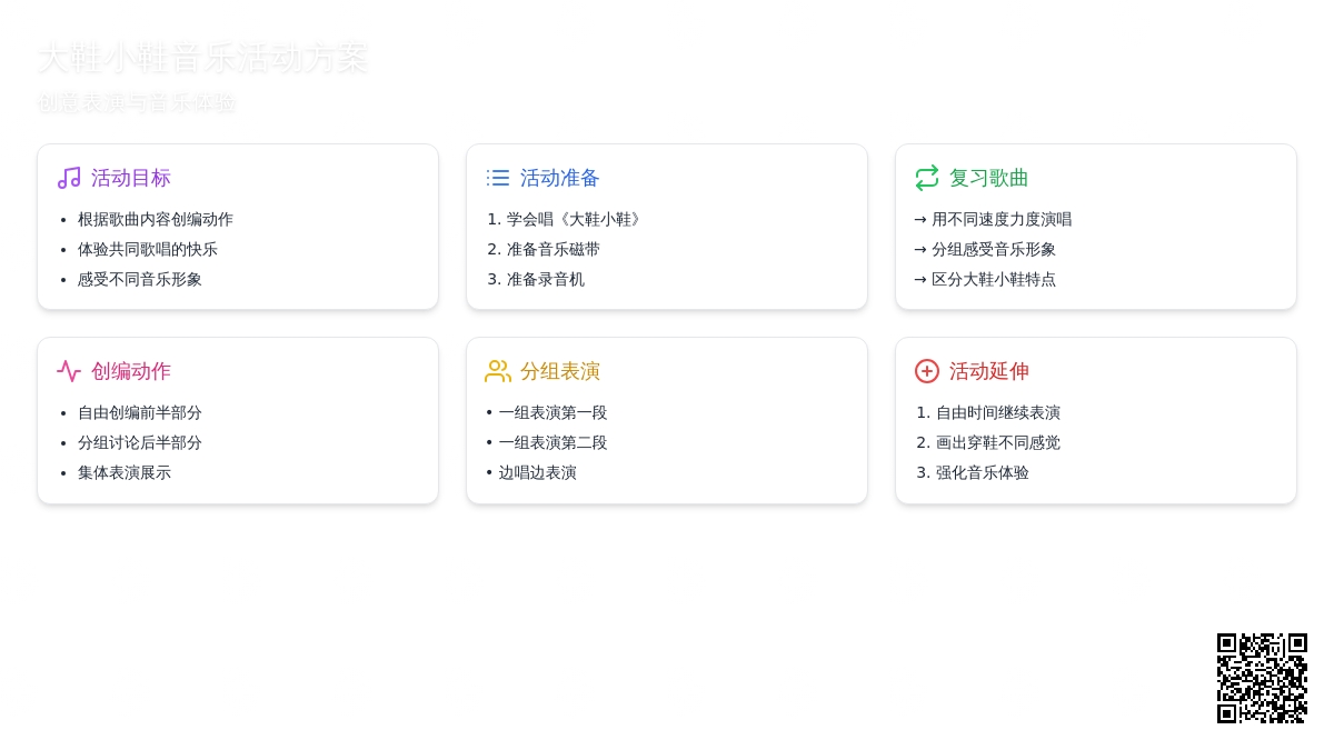 幼儿园中班音乐教案：大鞋小鞋