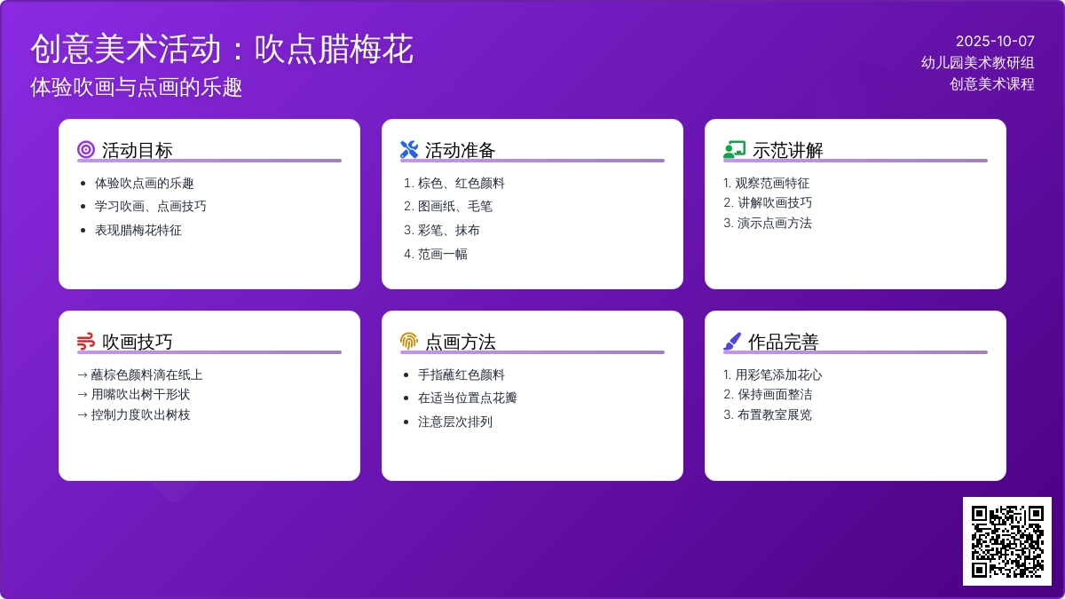 中班美术教案：美术吹点画