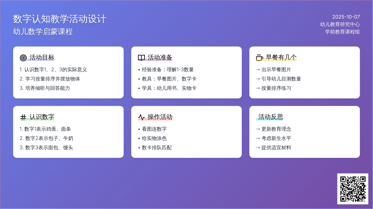 中班数学教案：香香的早餐