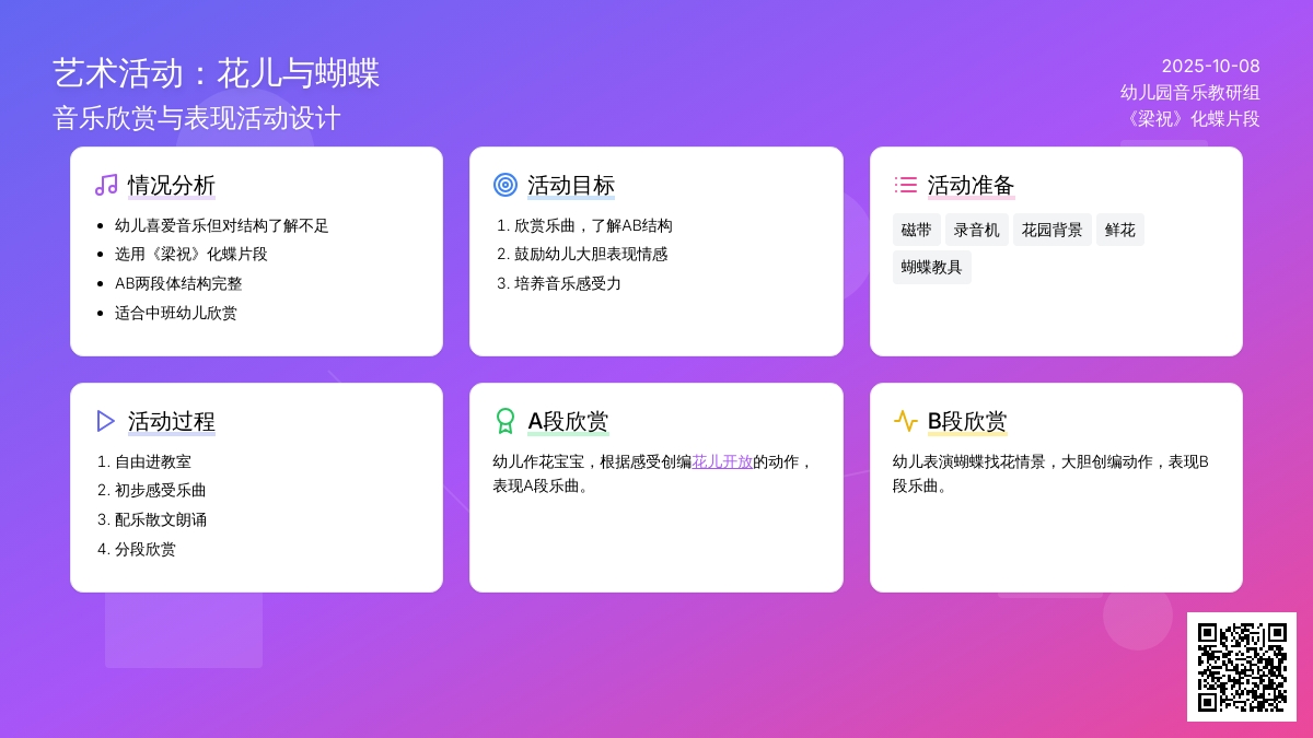中班艺术活动：花儿与蝴蝶