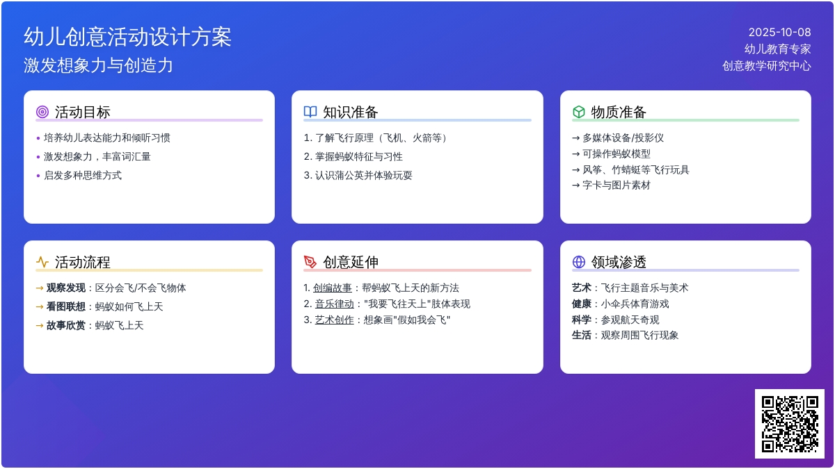 中班语言教案：蚂蚁飞上天