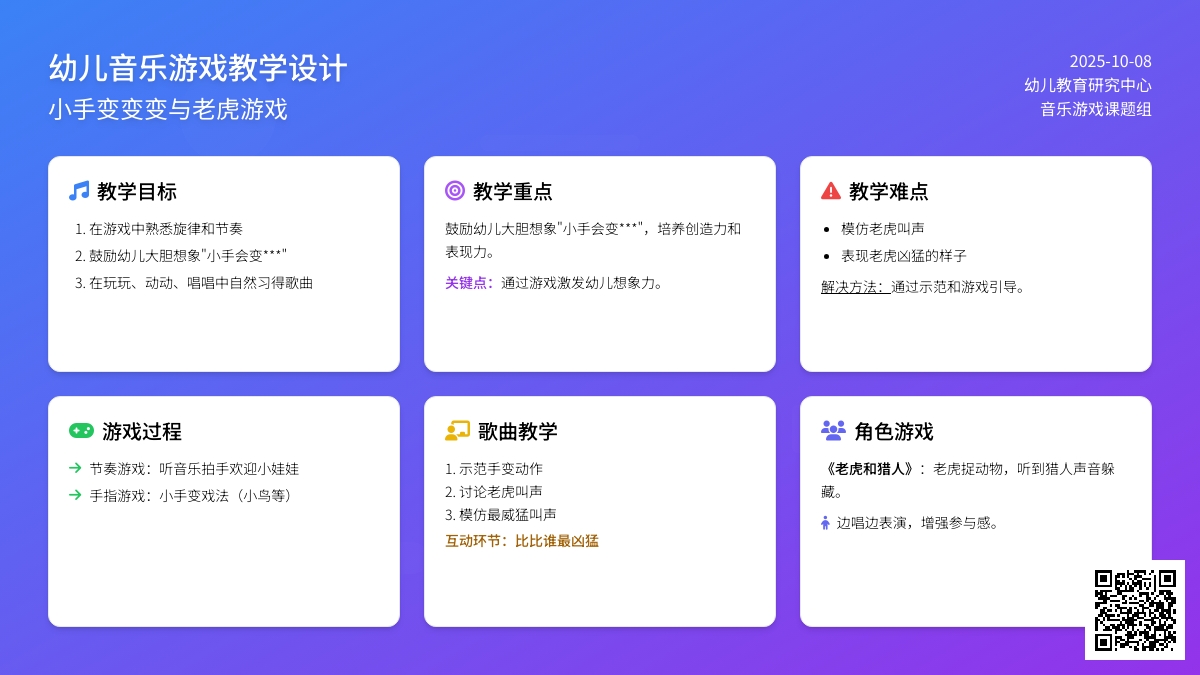 中班音乐活动：《手指歌》