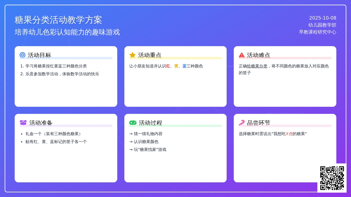 中班数学《糖果找家》