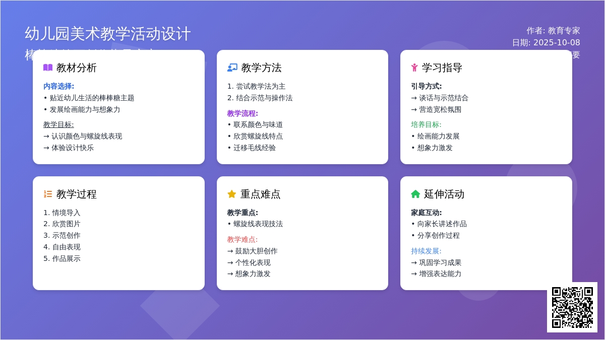 中班美术教育活动：好吃的棒棒糖