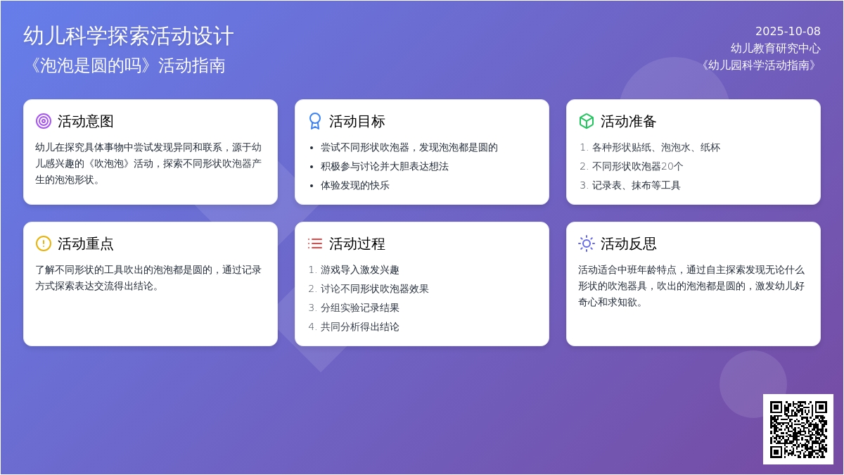 中班科学活动教案《泡泡是圆的吗》