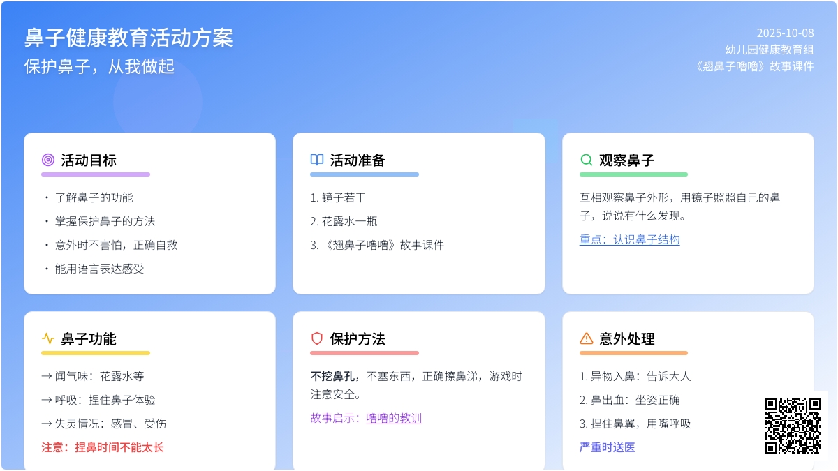 幼儿园中班教案：小鼻子真灵