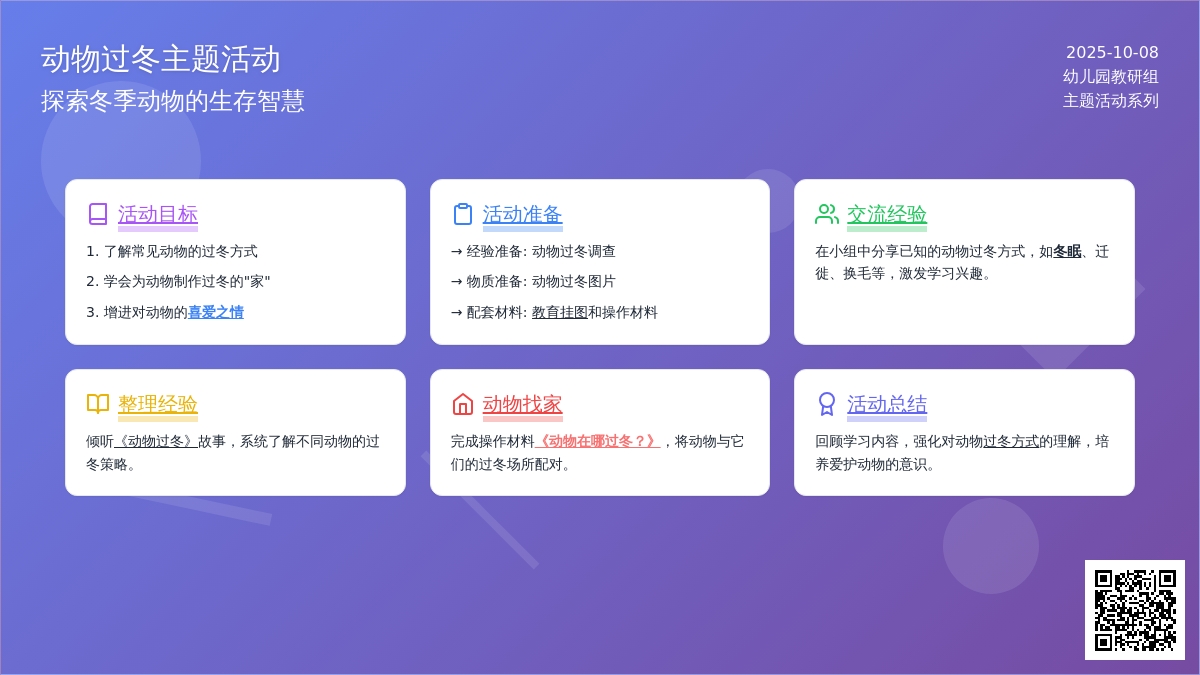 动物过冬(主题活动) 动物过冬(主题活动)