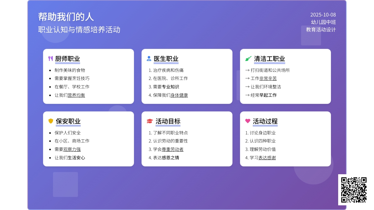 中班:帮助我们的人
