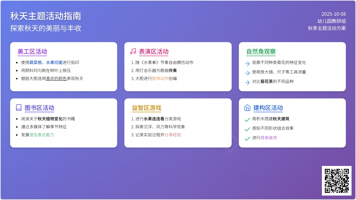 中班主题活动：《多彩的秋天》