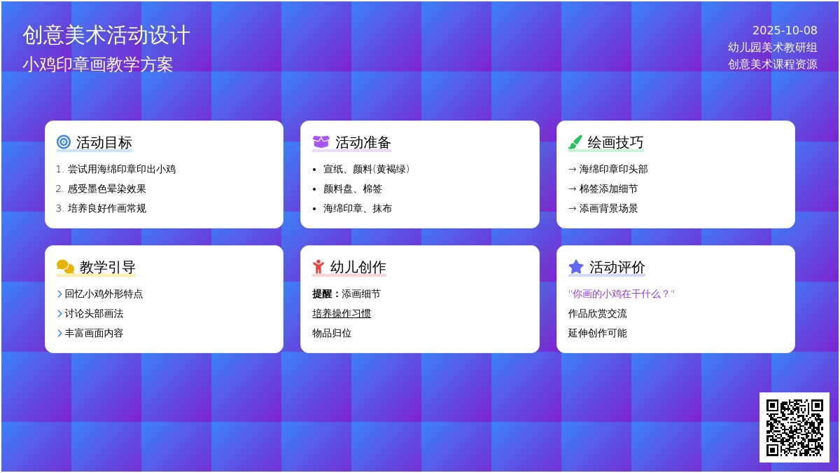 中班美术：可爱的小鸡