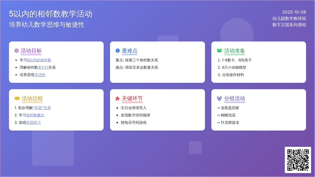 中班数学：学习5以内的相邻数