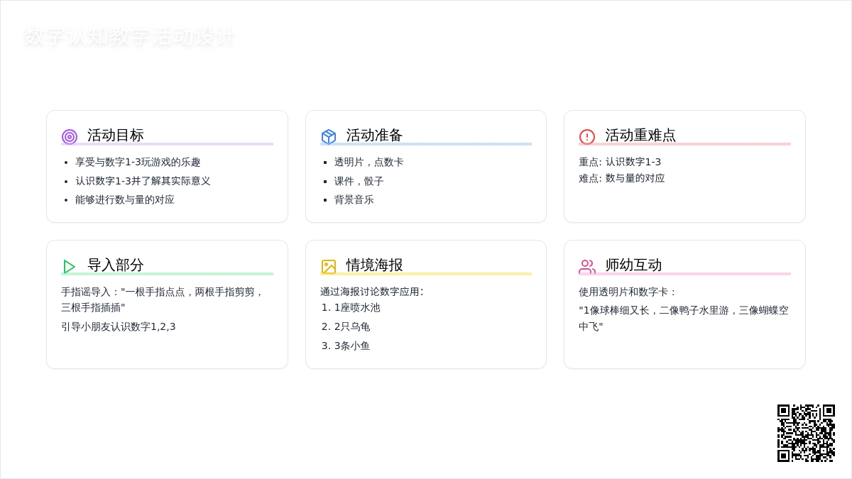 中班数学公开课《喷水池（数字1-3）》