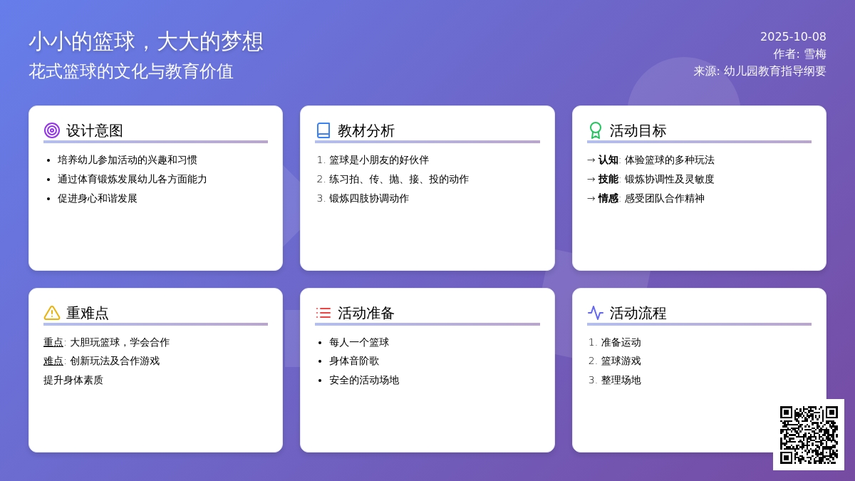中班户外体育活动：小小篮球队