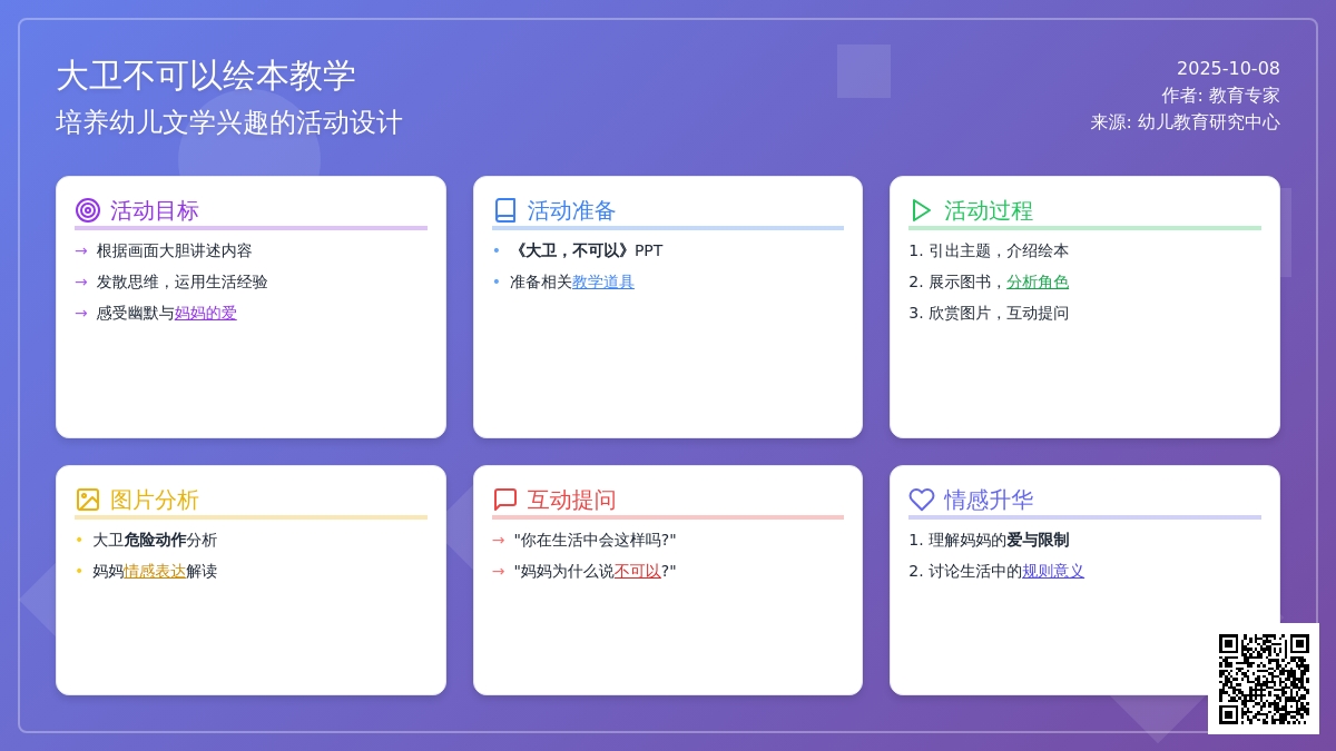中班绘本“大卫不可以”