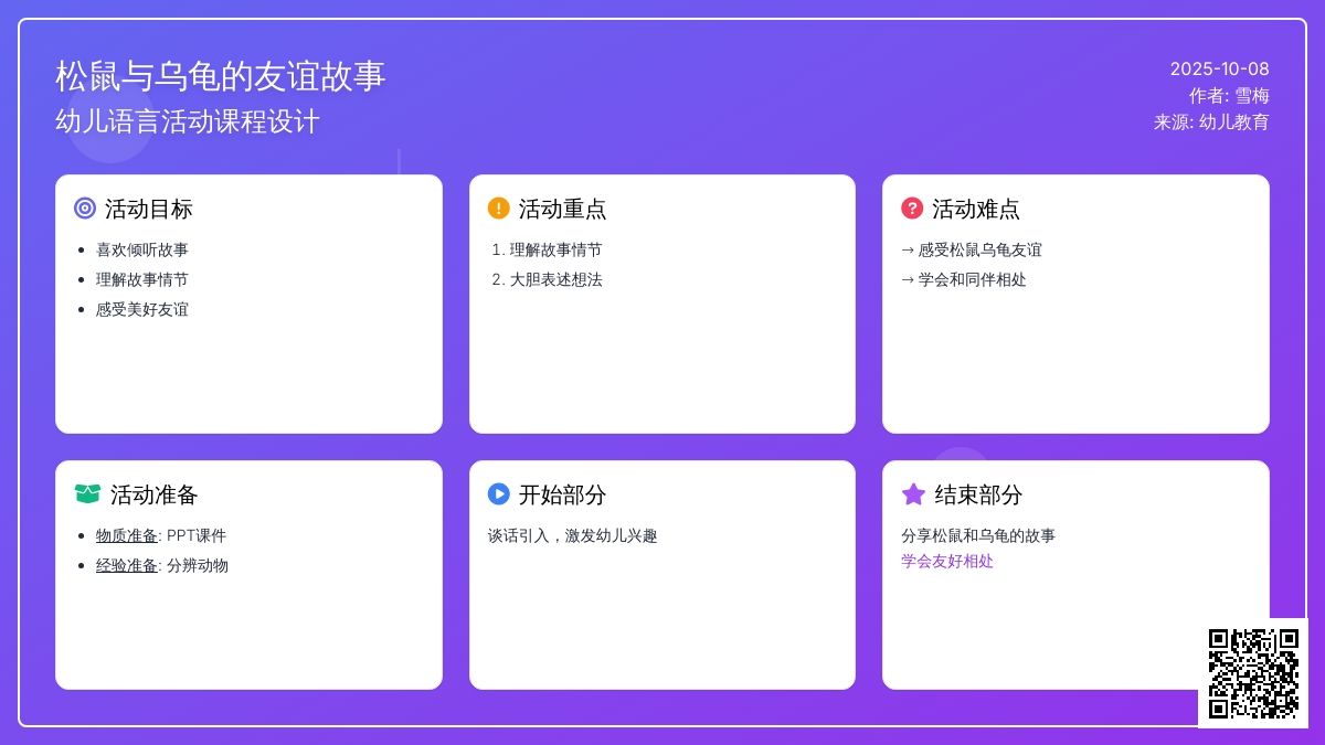 中班语言《会动的房子》