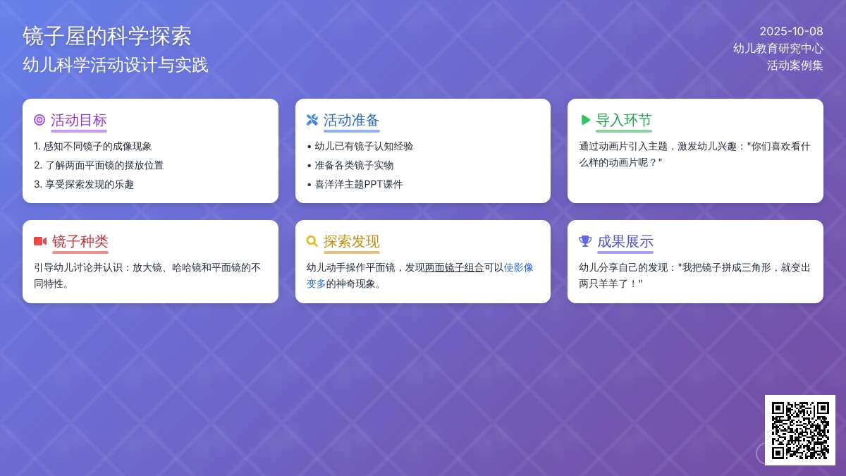 中班科学探索游戏《喜洋洋和镜子屋》