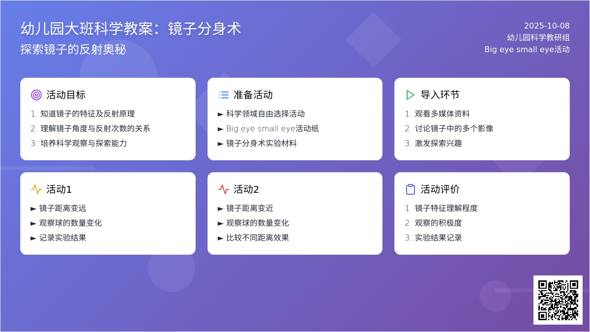 大班科学教案:镜子分身术 大班科学教案:镜子分身术