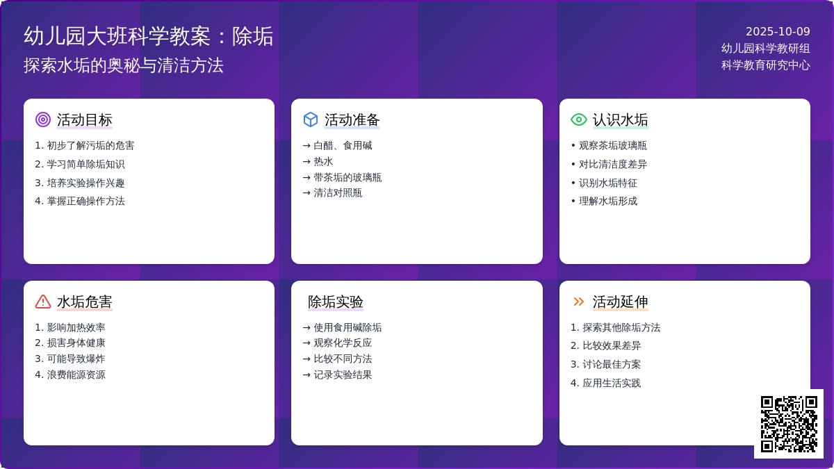 幼儿园大班科学教案：除垢