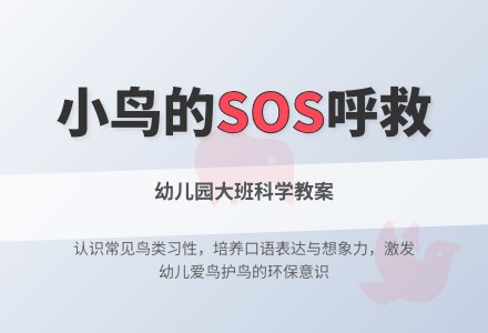 大班教案：小鸟的SOS紧急呼救-幼师课件网