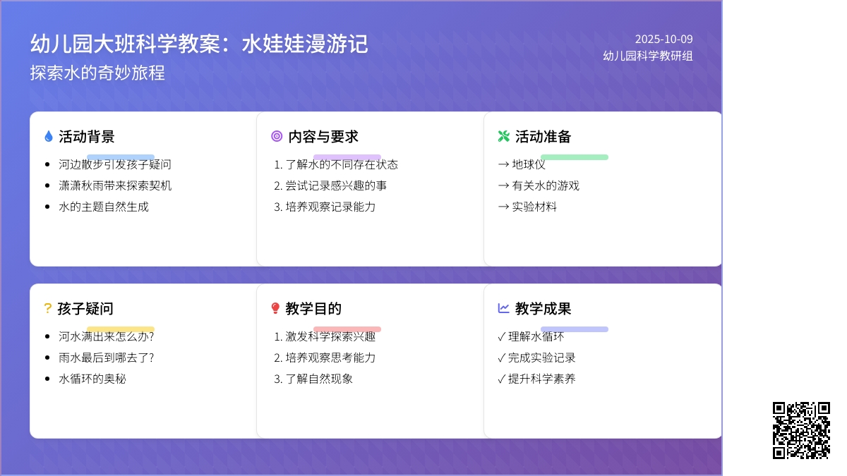 大班科学：水娃娃漫游记