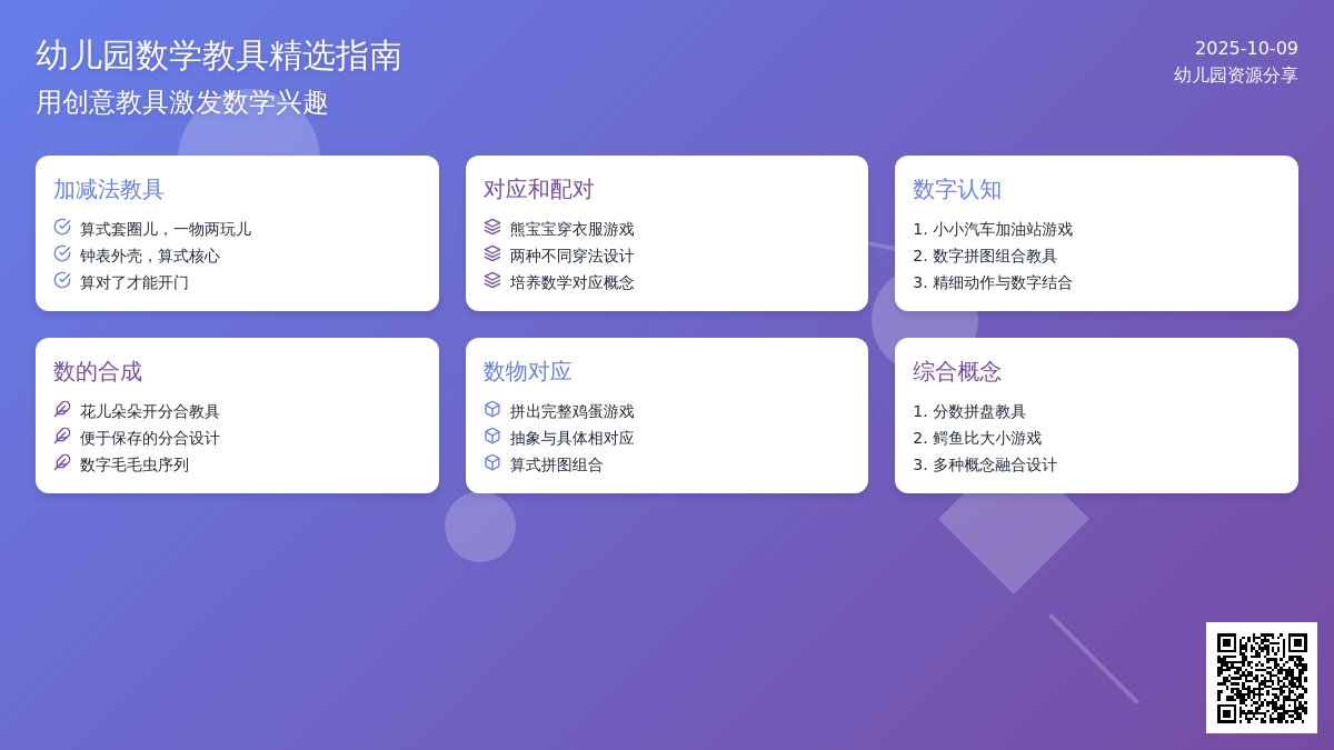 益智区投放材料：简单好玩的自制数学教具