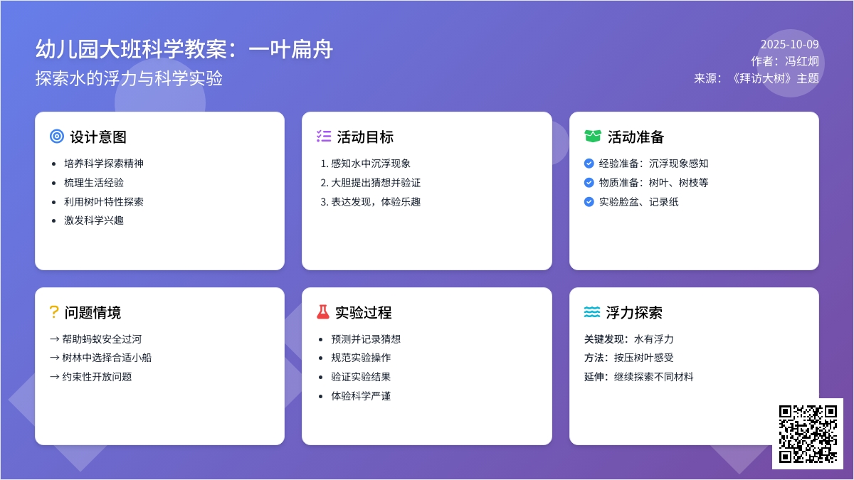 幼儿园大班科学教案:一叶扁舟 幼儿园大班科学教案:一叶扁舟