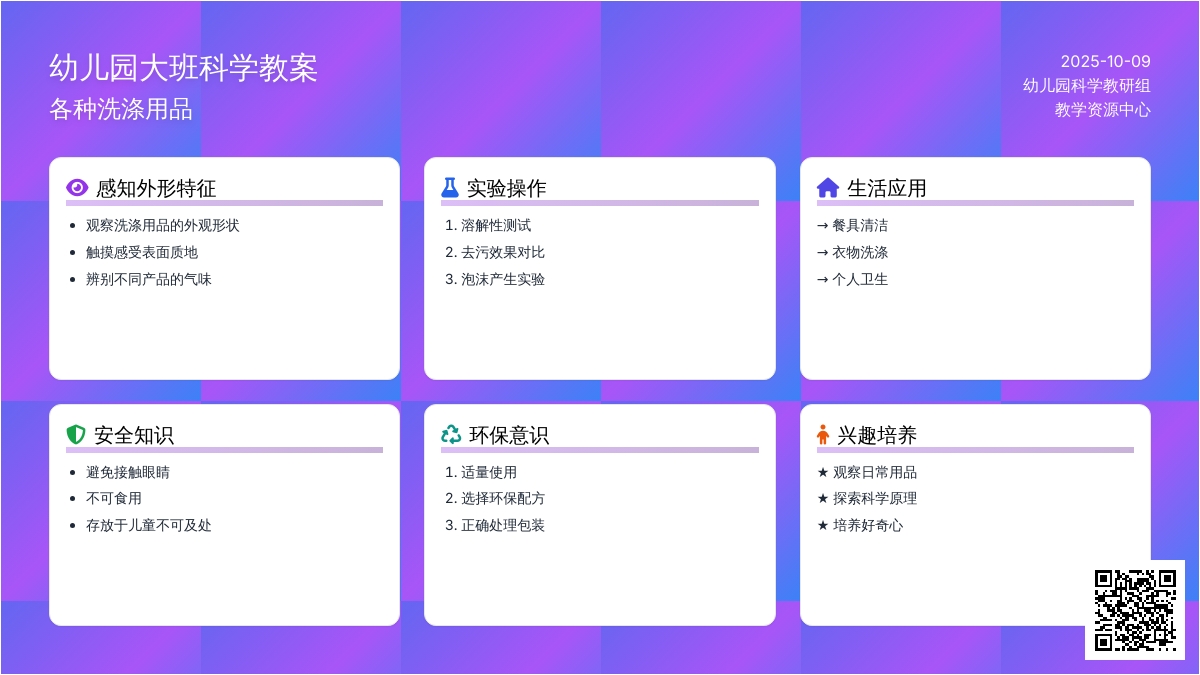大班科学教案：各种洗涤用品