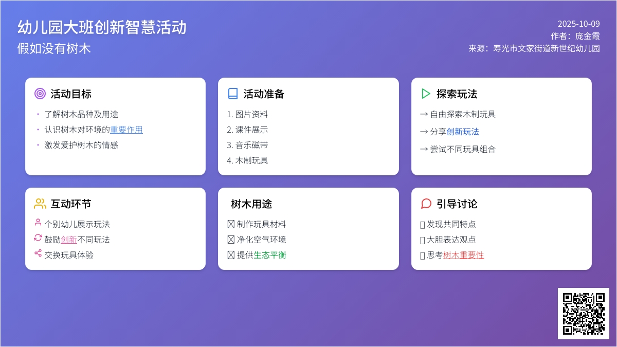 大班创新智慧活动：假如没有树木
