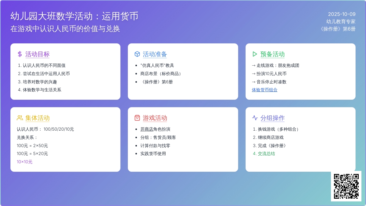幼儿园大班数学活动:运用货币 幼儿园大班数学活动:运用货币