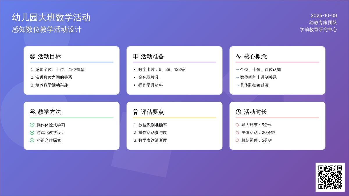 大班数学活动：感知数位
