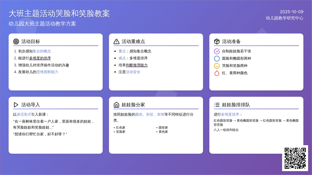 大班主题活动教案：哭脸和笑脸教案