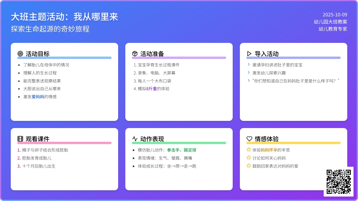 大班主题活动教案：我从哪里来教案